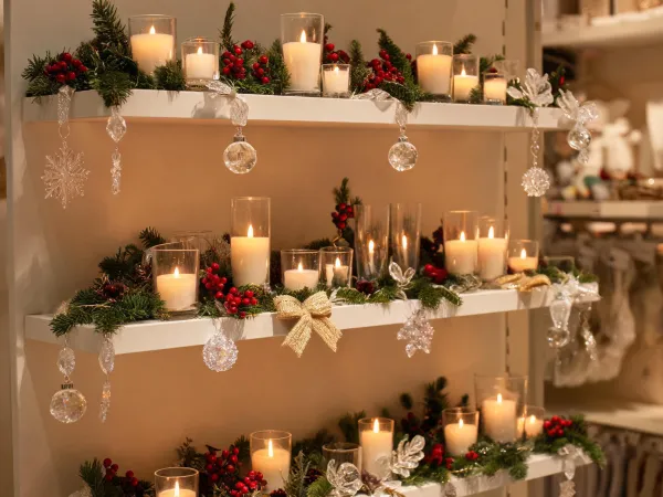 Retail seasonal glass gifts